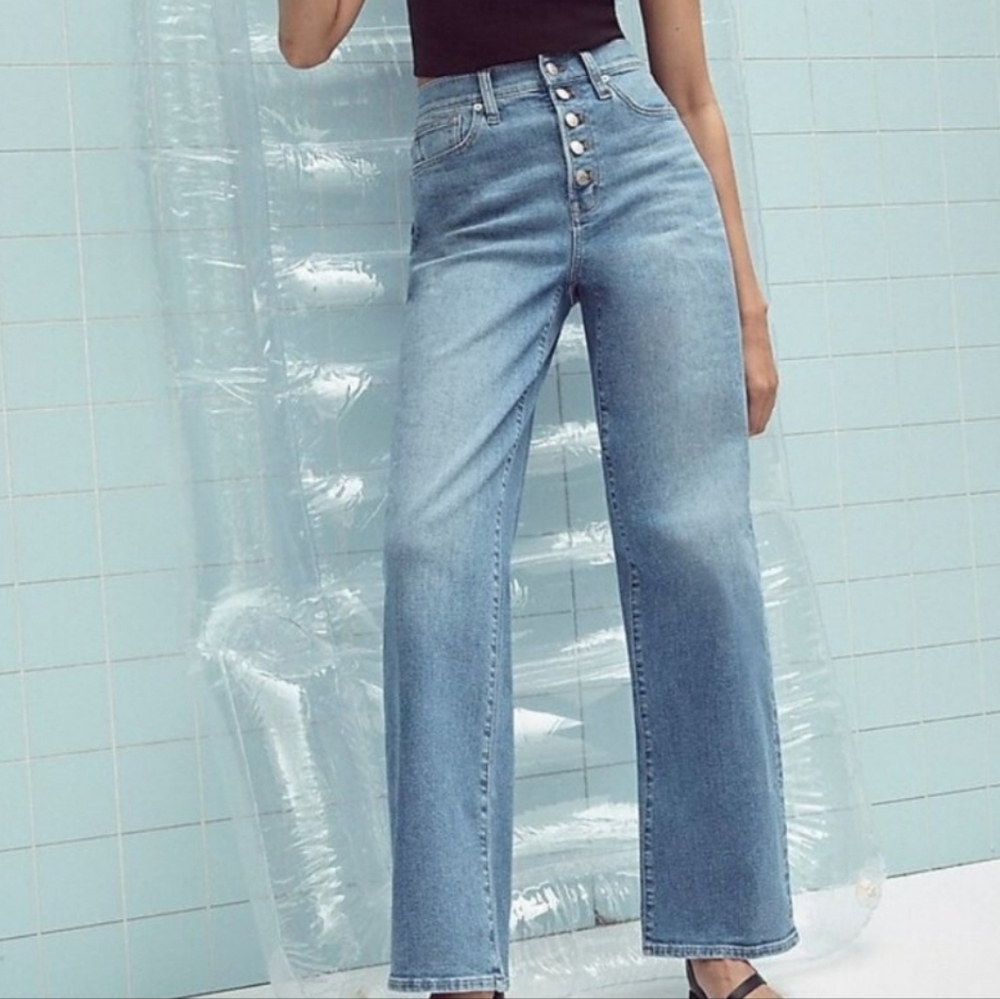 Madewell The Perfect Vintage Wide-Leg Jeans, 5 Button Fly, Size 30